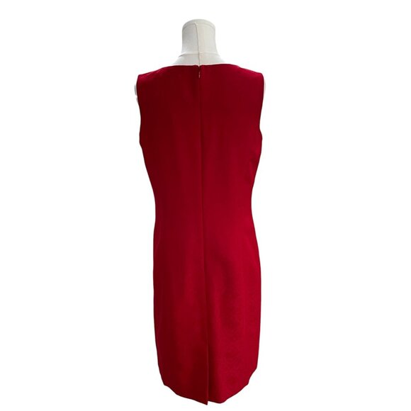 Laura Scott Red Dress Jacket Set Size 10 Business Career Modest Holiday Formal - Picture 8 of 11